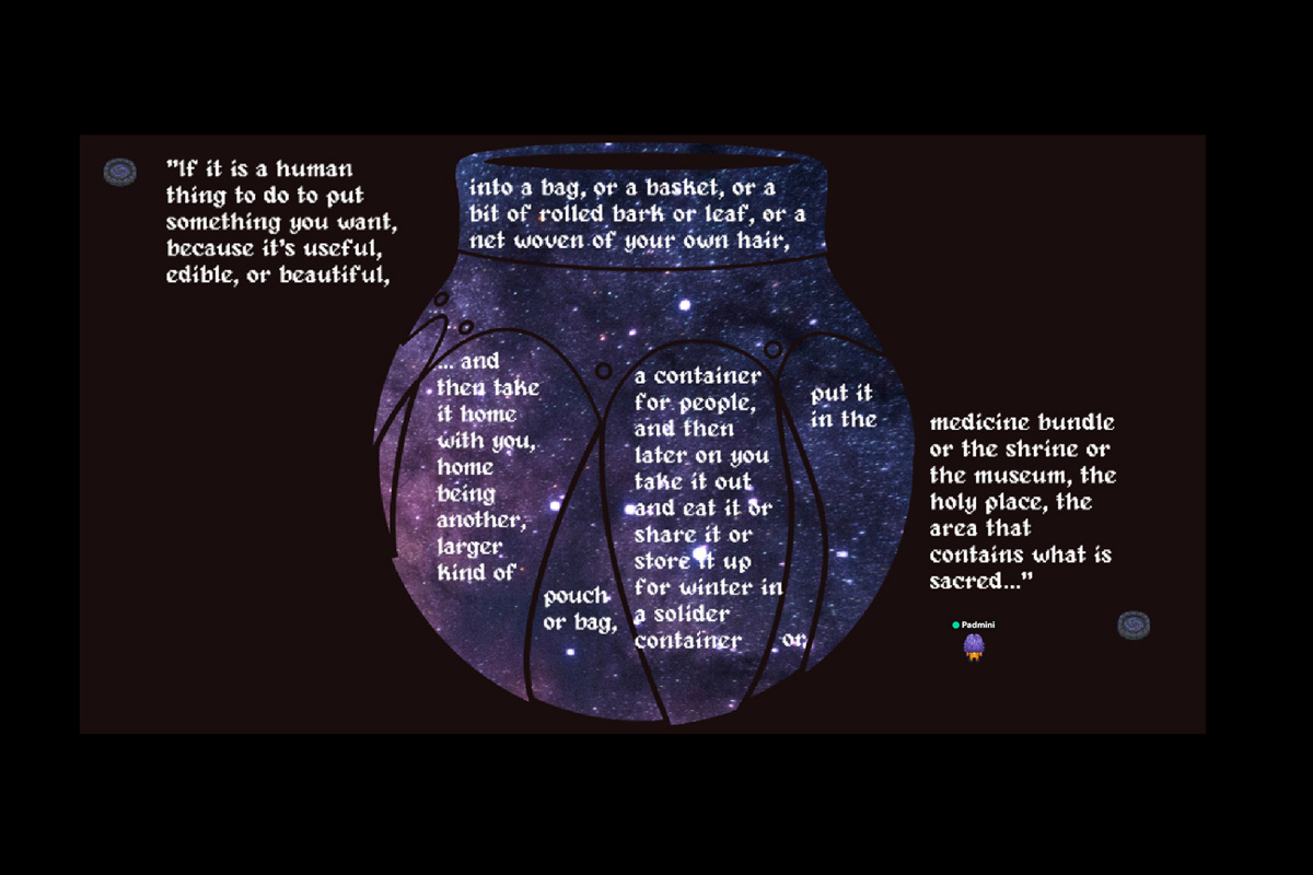 screengrab from video game on feminist approaches to data
